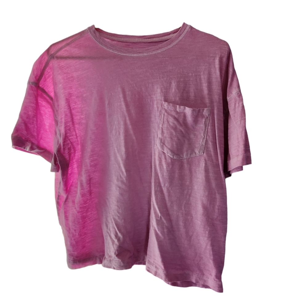 Pink boxy crop top